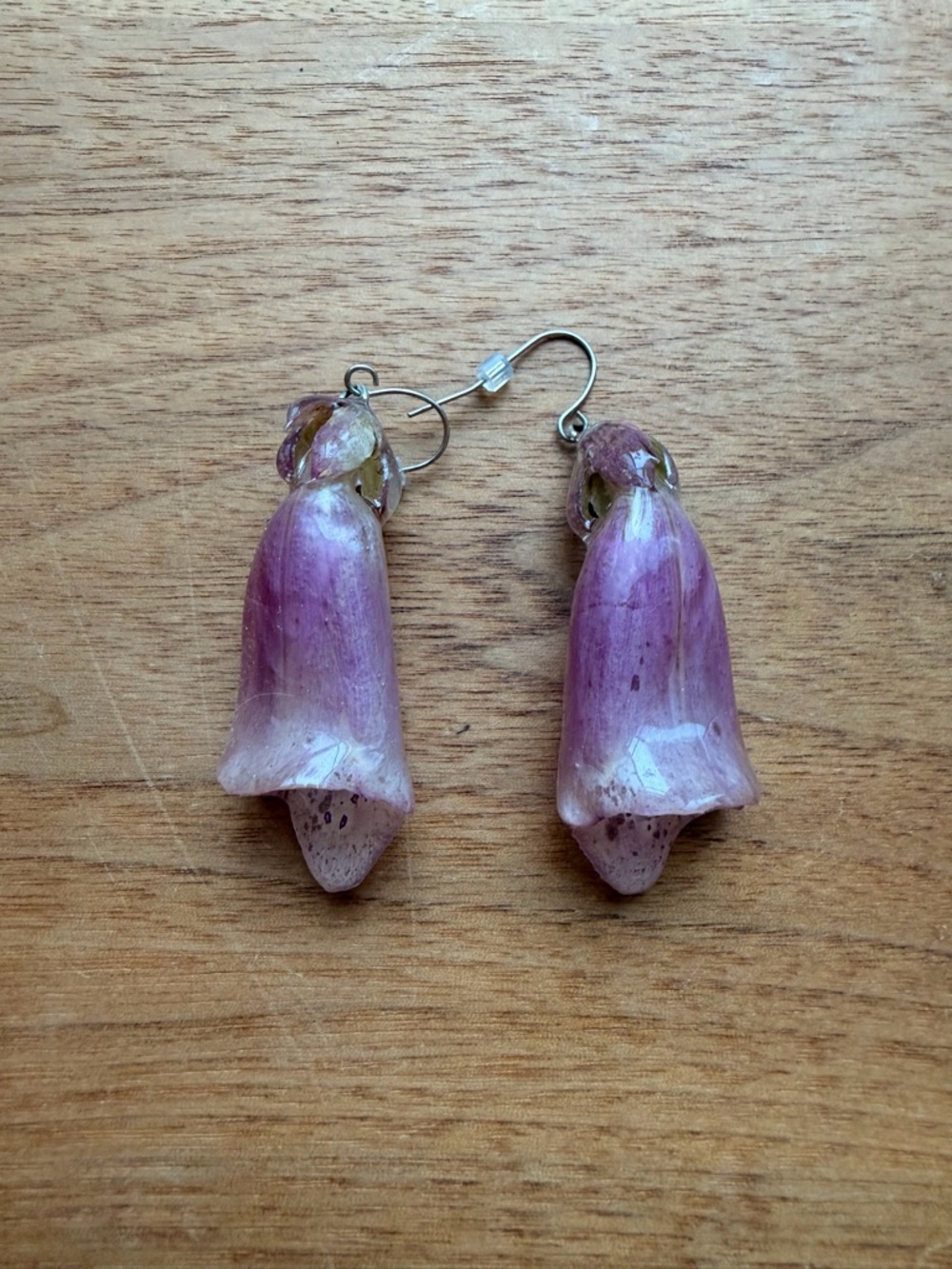 Handmade real foxgloves Flower Drop Earrings